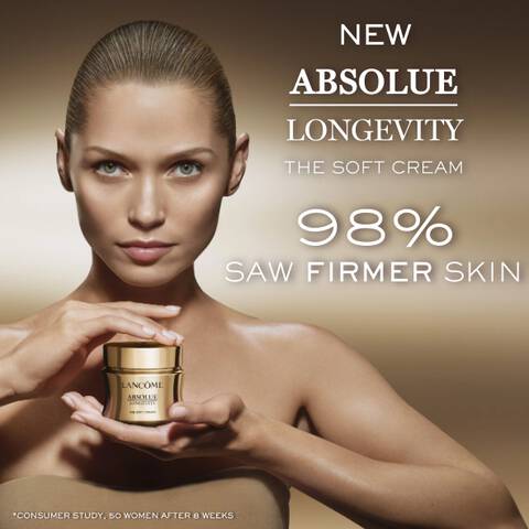 New Absolue Longevity the Soft Cream. 98% saw firmer skin.