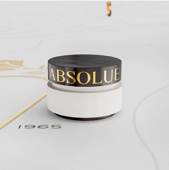 Original Lancome Absolue jar rendering from 1960, developed with Lancome’s trademarked Rose Absolue biotechnology