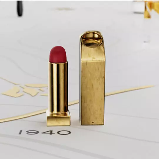 Original Lancome L’Absolu Rouge lipstick rendering from 1940, a totem of luxury
