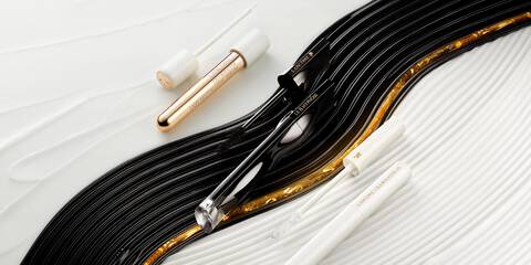 Collection of lash care beauty products lash serum lash conditioner and serum mascara
