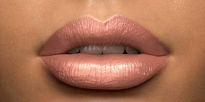Natural Looking Nude Lipstick in a cream finish worn on a Medium Skin Tone