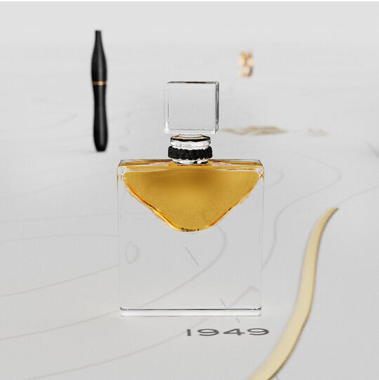Original Lancome La vie est belle perfume bottle rendering from 1949 