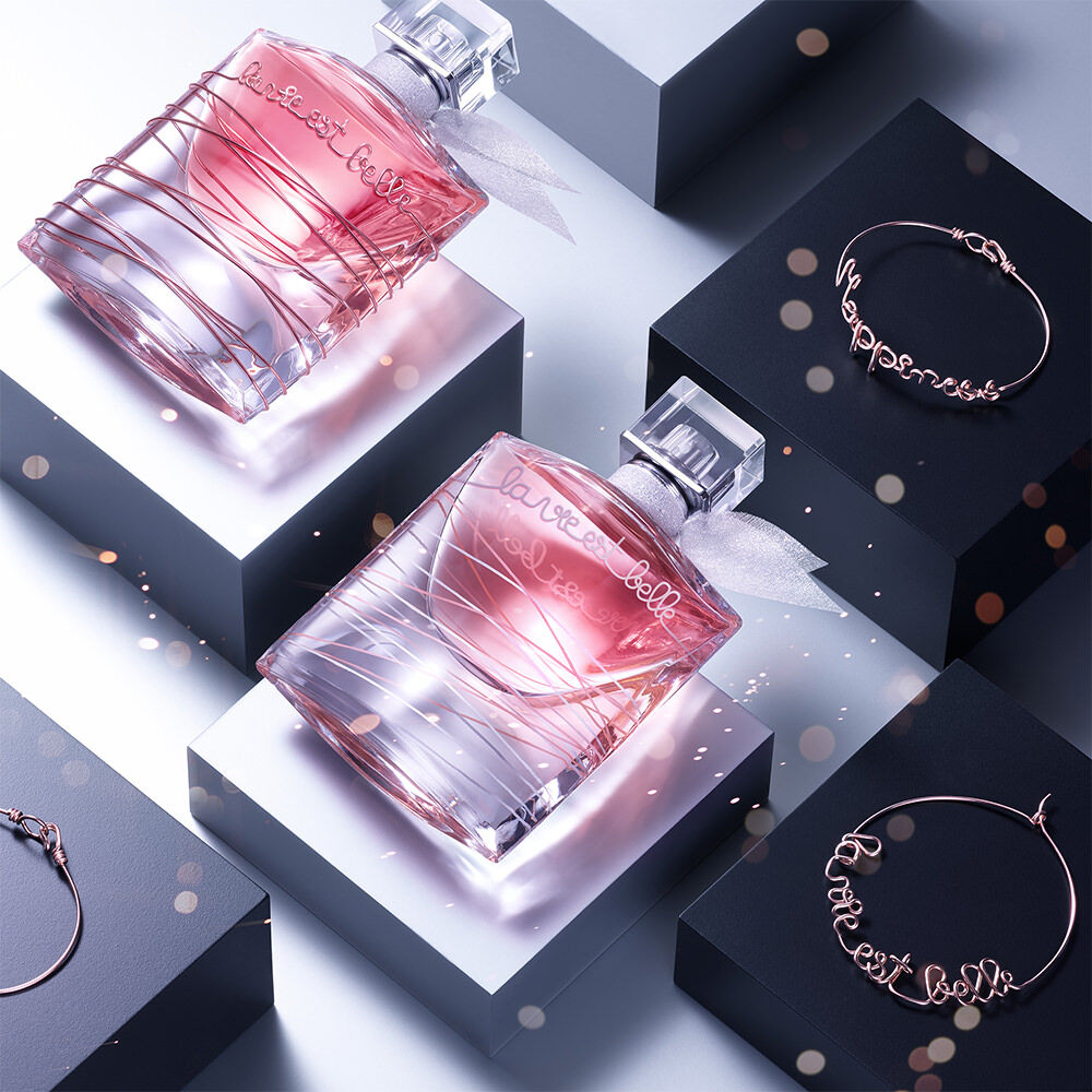 La Vie Est Belle X Atelier Paulin Rose Gold And Silver Decal Fragrance Lancome