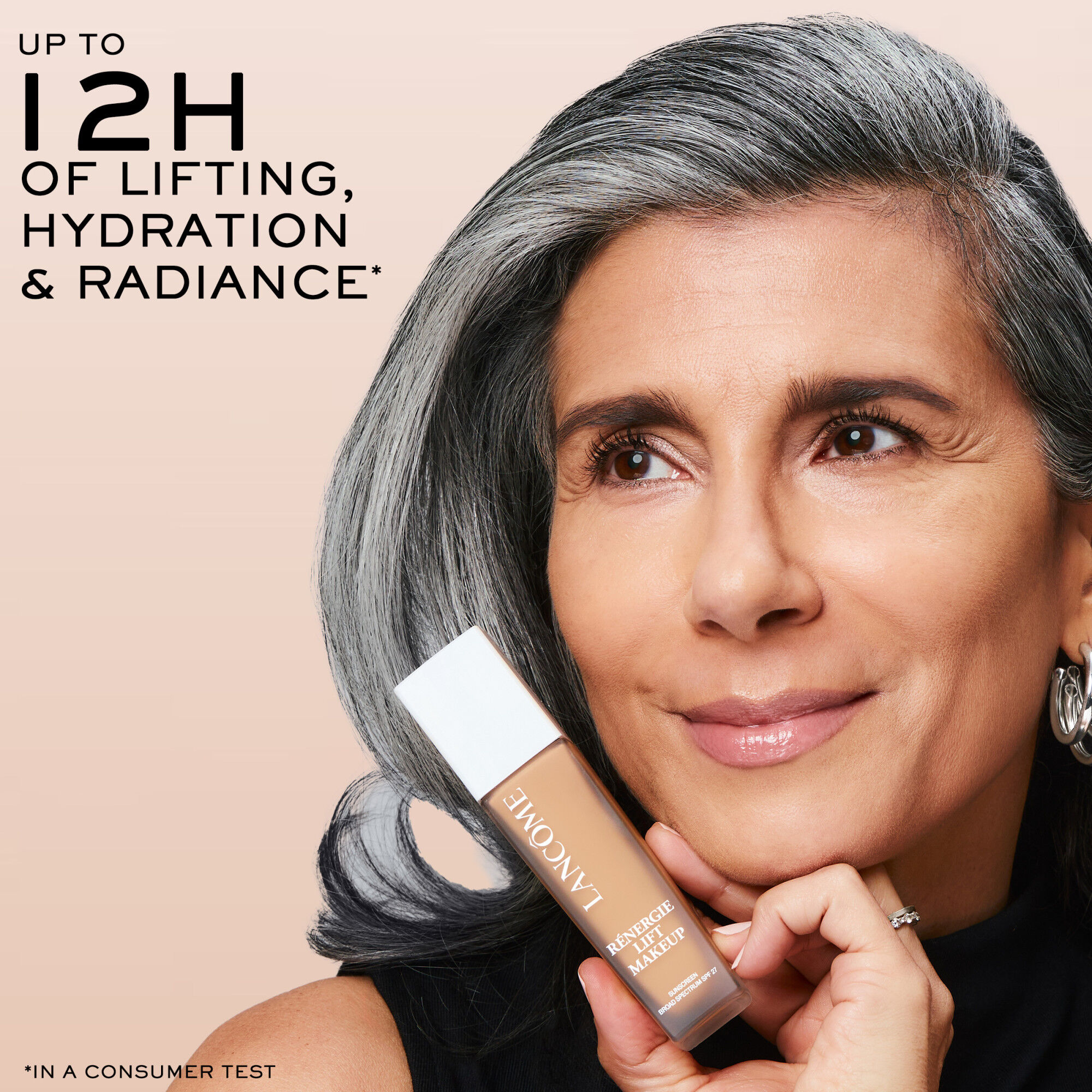 Renergie Lift Makeup Foundation SPF 27 offers up to 12 hours of lifting, hydration, and radiance in a consumer test 