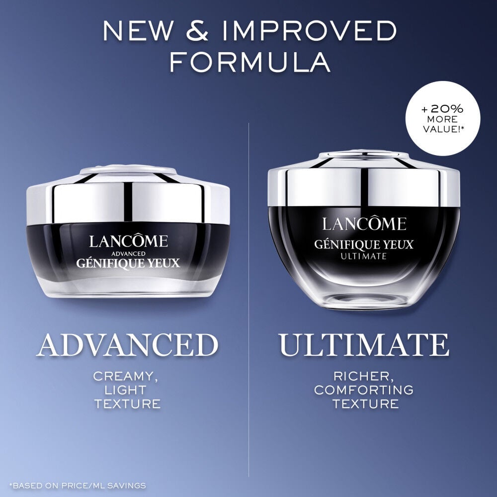 New and improved formula, Genifique Ultimate Eye Cream offers 20% more value than Advanced Genifique 