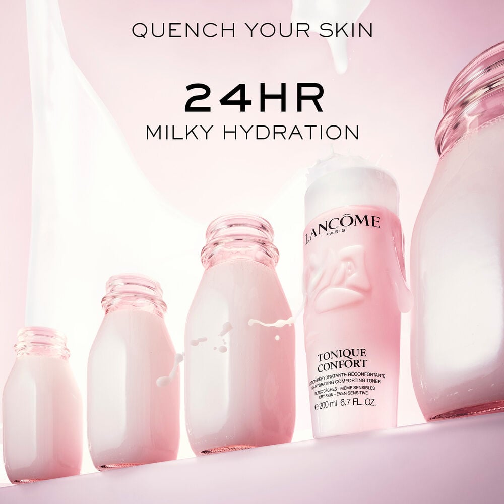 Quench your skin, 24-hour milky hydration with Tonique Confort milky toner 