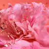 Pink flower petals with water droplets.