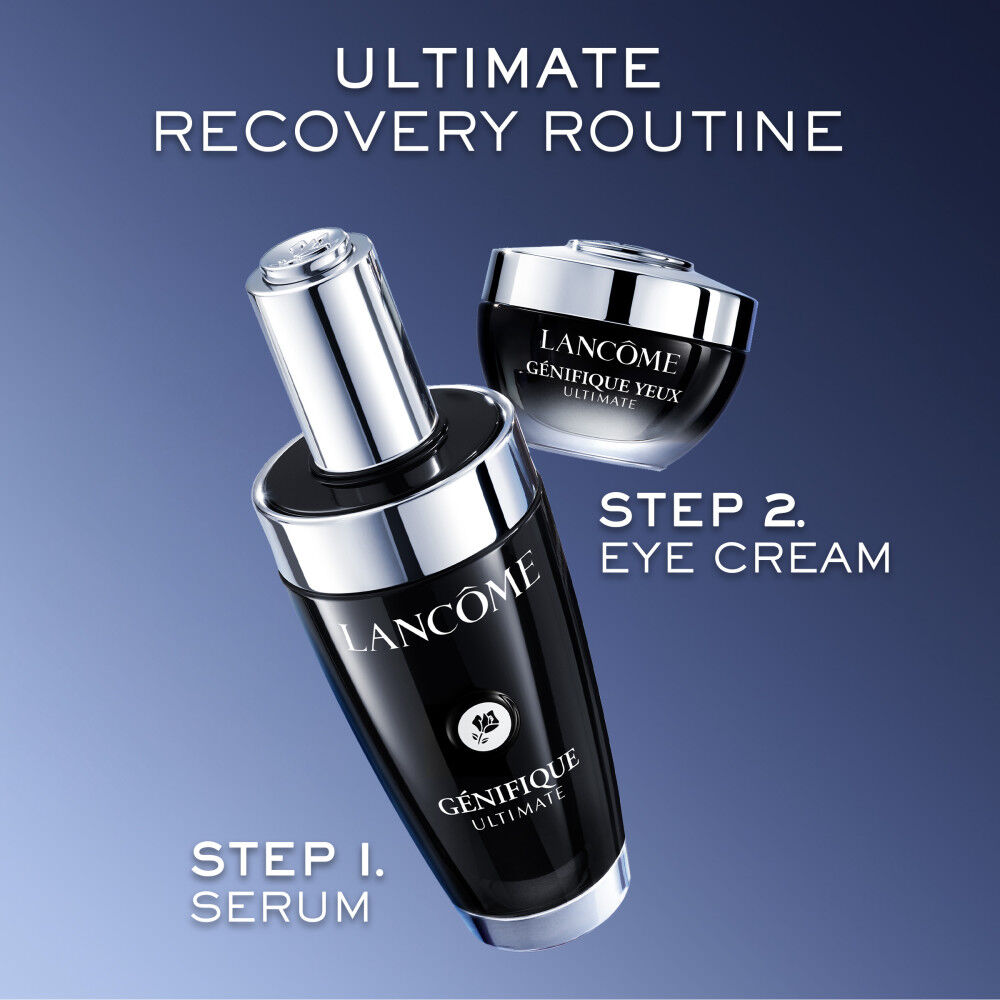 Ultimate recovery routine, step 1, serum, step 2, eye cream 