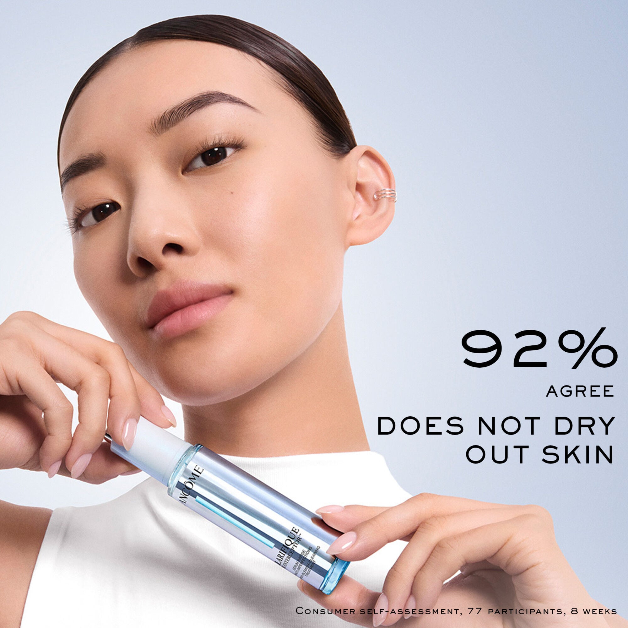 92% agree this acne treatment does not dry out skin in a consumer self-assessment of 77 participants, 8 weeks 