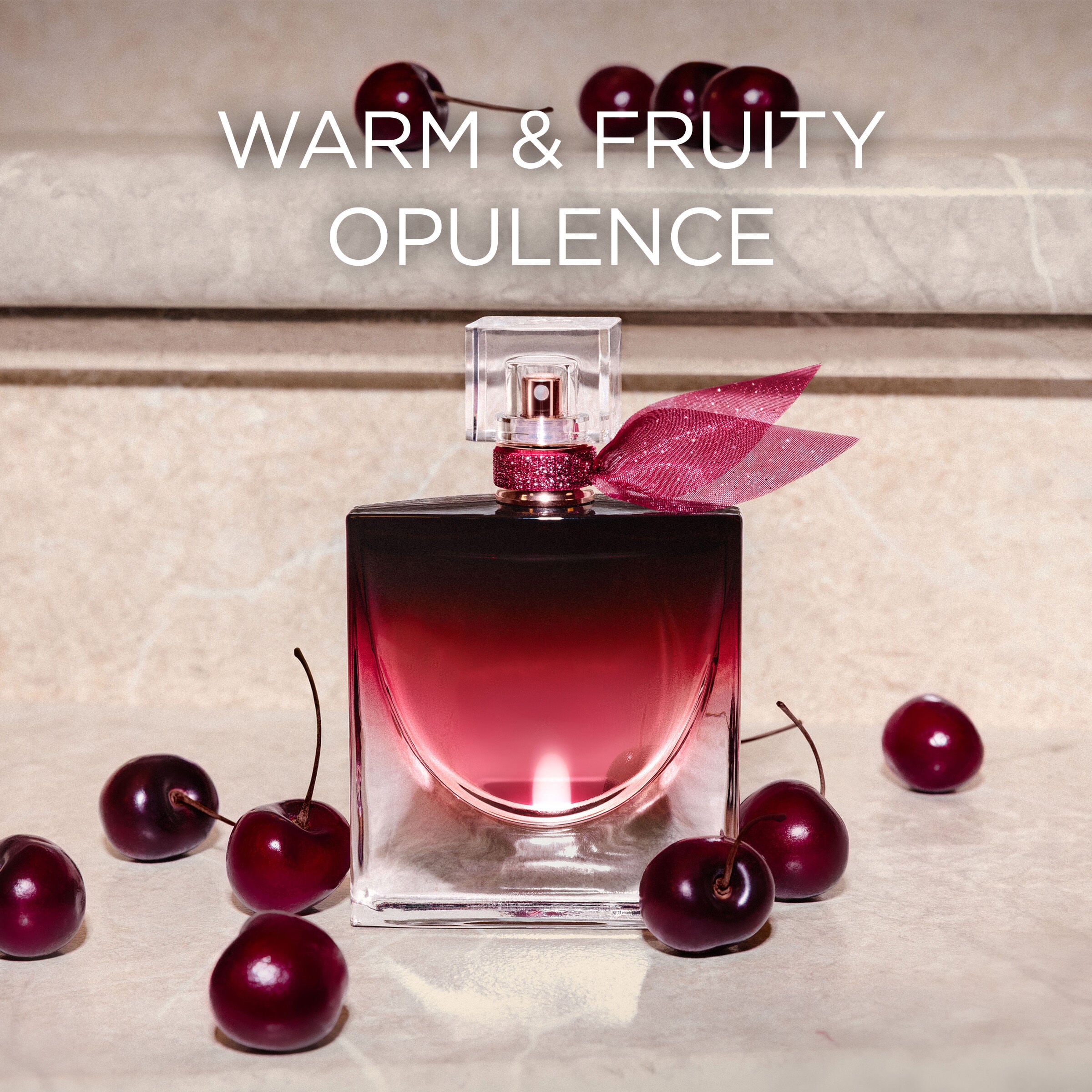 La vie est belle Very Cherry is a women’s perfume with warm and fruity opulence 