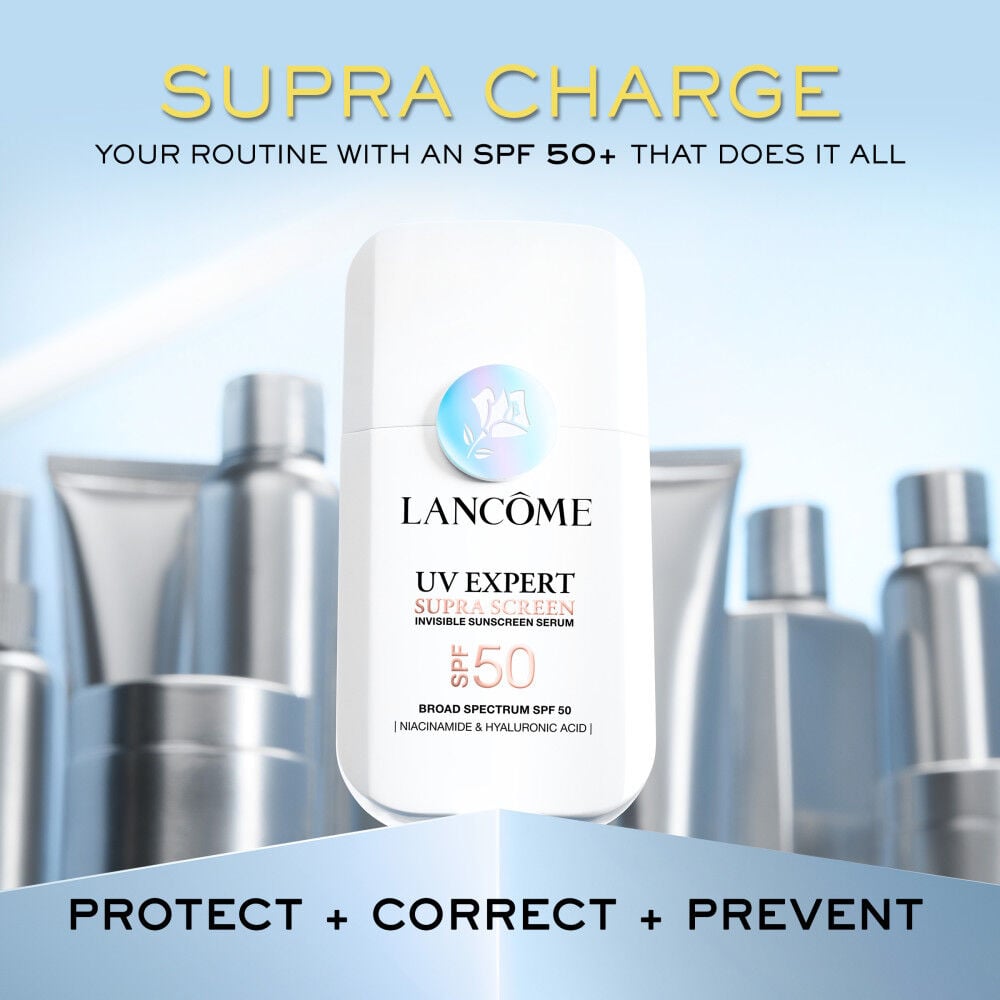 “Supra-Charge” your routine with an SPF 50+ that does it all: protect, correct, and prevent 