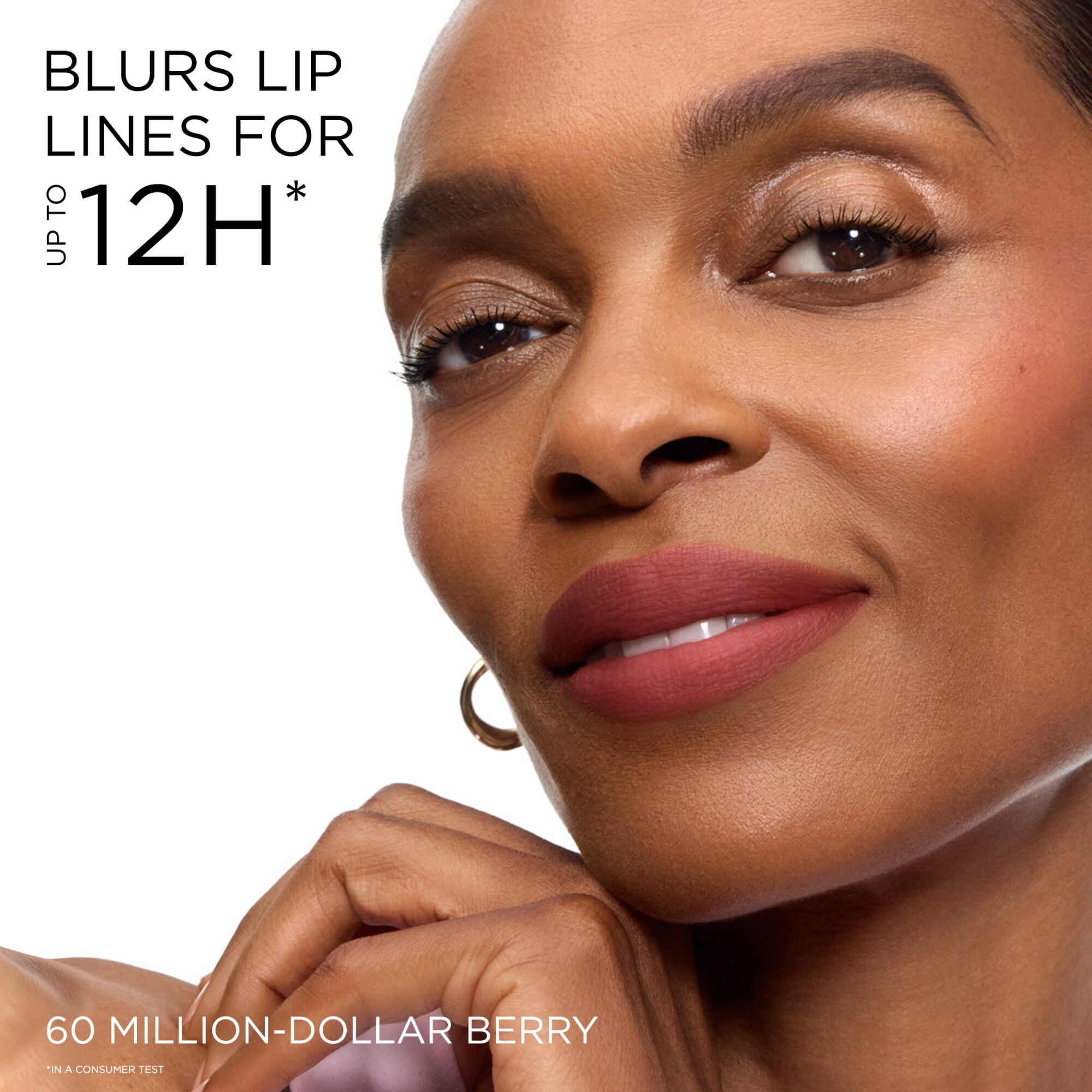 Lip Idole CuddleBlur™️ Lip Velvet blurs lip lines for up to 12 hours in a consumer test 