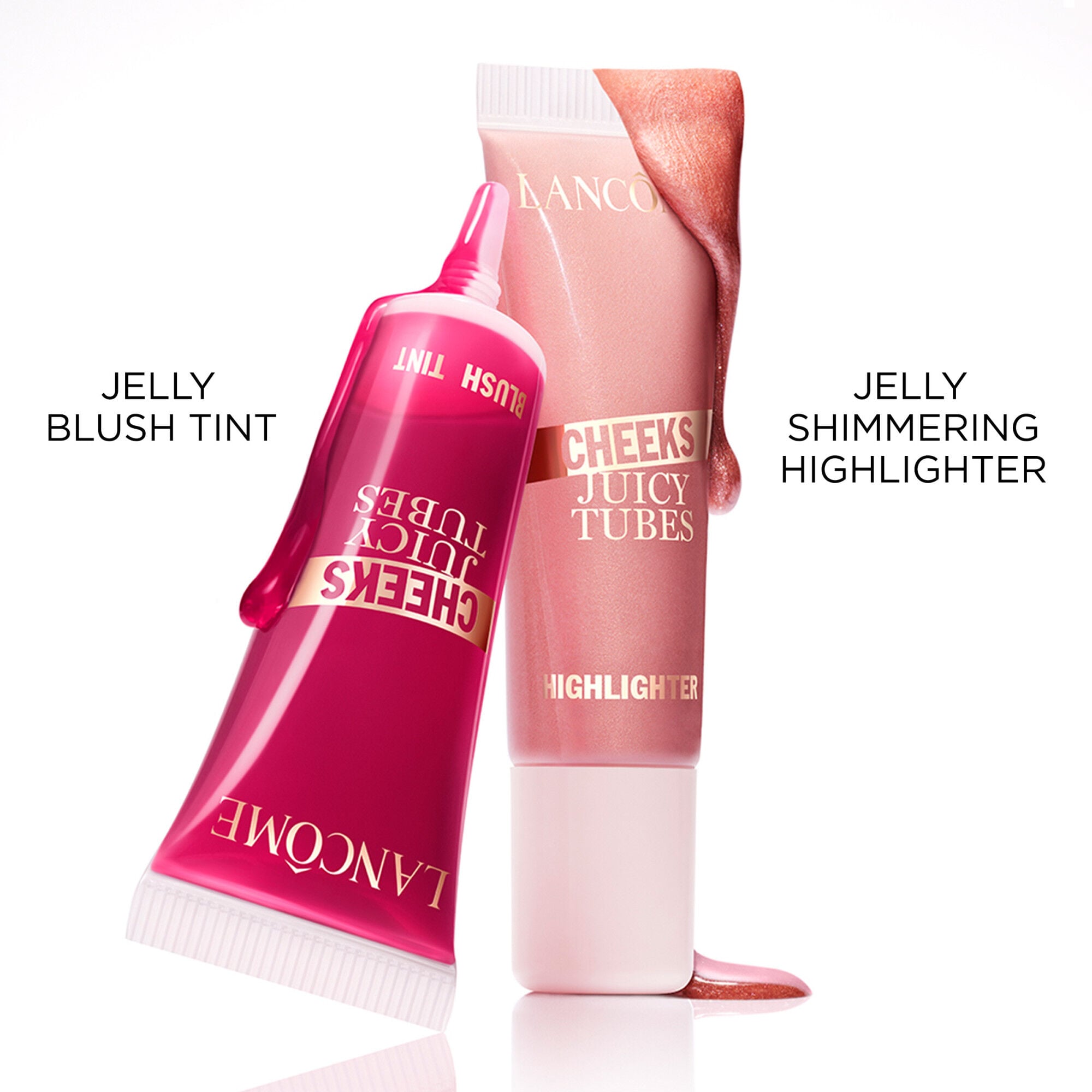 Juicy Tube Cheeks Collection includes Jelly Blush Tints and Jelly Shimmering Highlighters 