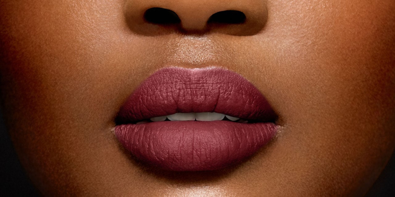 maroon lipstick