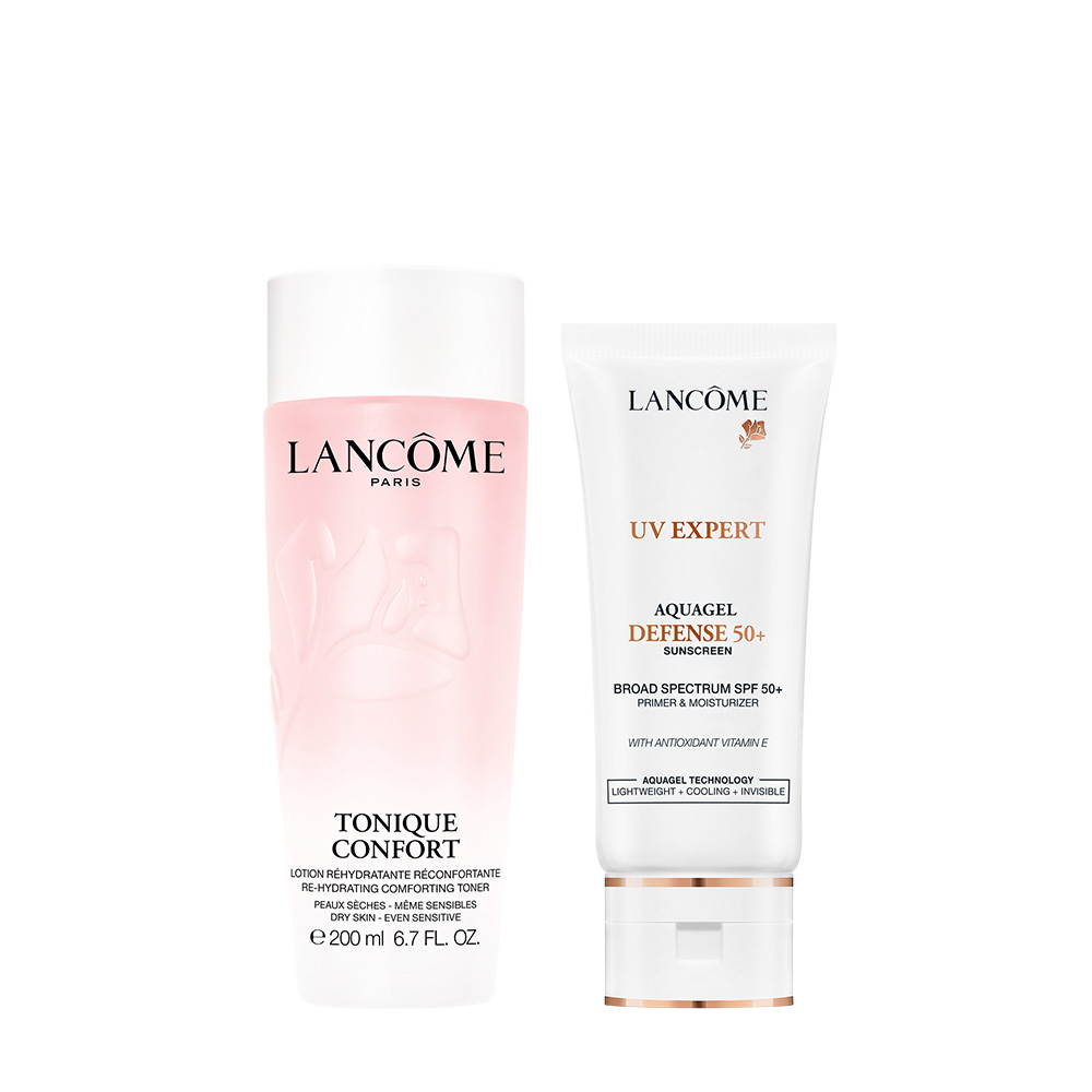 Lancme Tonique Confort Toner Uv Expert Spf 50 Priming Moisturizer Duo 90$